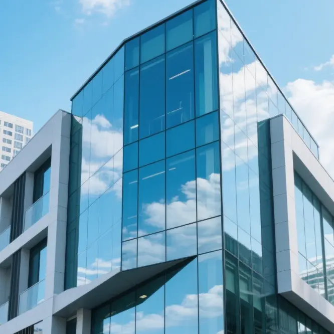 पडद्याच्या भिंतींसाठी टेम्पर्ड ग्लास